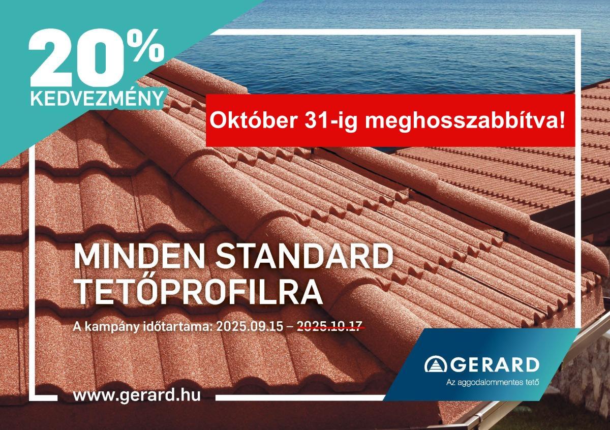 GERARD tetőmegoldások ősszel akciósan  ne maradjon le!