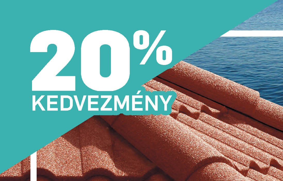 Gerard tetőcserép 20 % kedvezménnyel!
