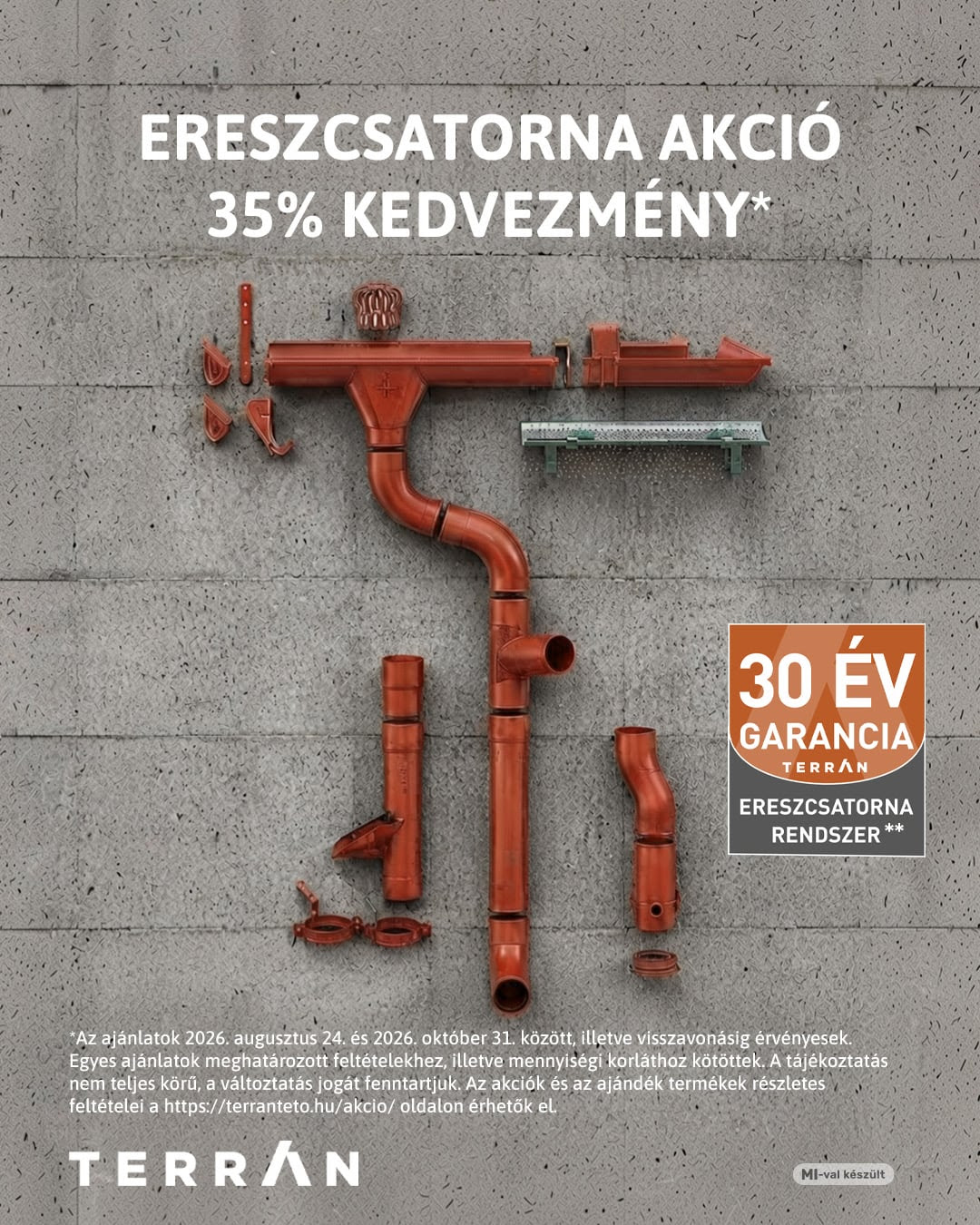 Terrán ereszcsatorna AKCIÓ!